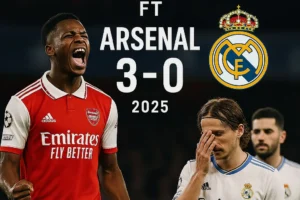 Arsenal Khuất Phục Real Madrid 3-0